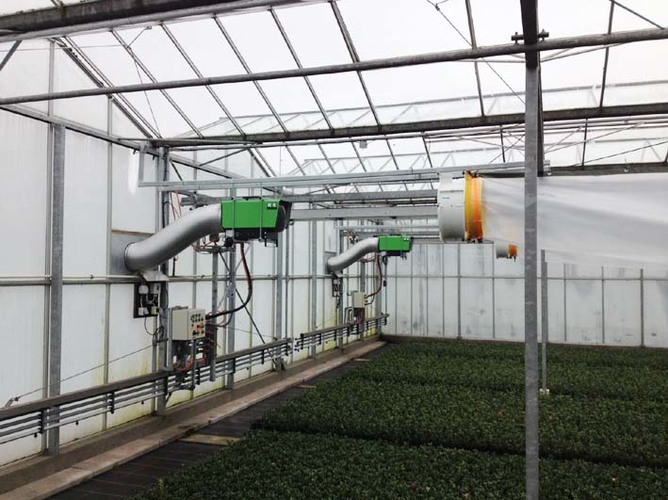 PGT 60 mit Ansaugstutzen, Ventilator und Folienschlauch