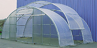 Starrer Giebel mit 2-flg. Schiebetür 2,50 br. x 2,30 m h. 